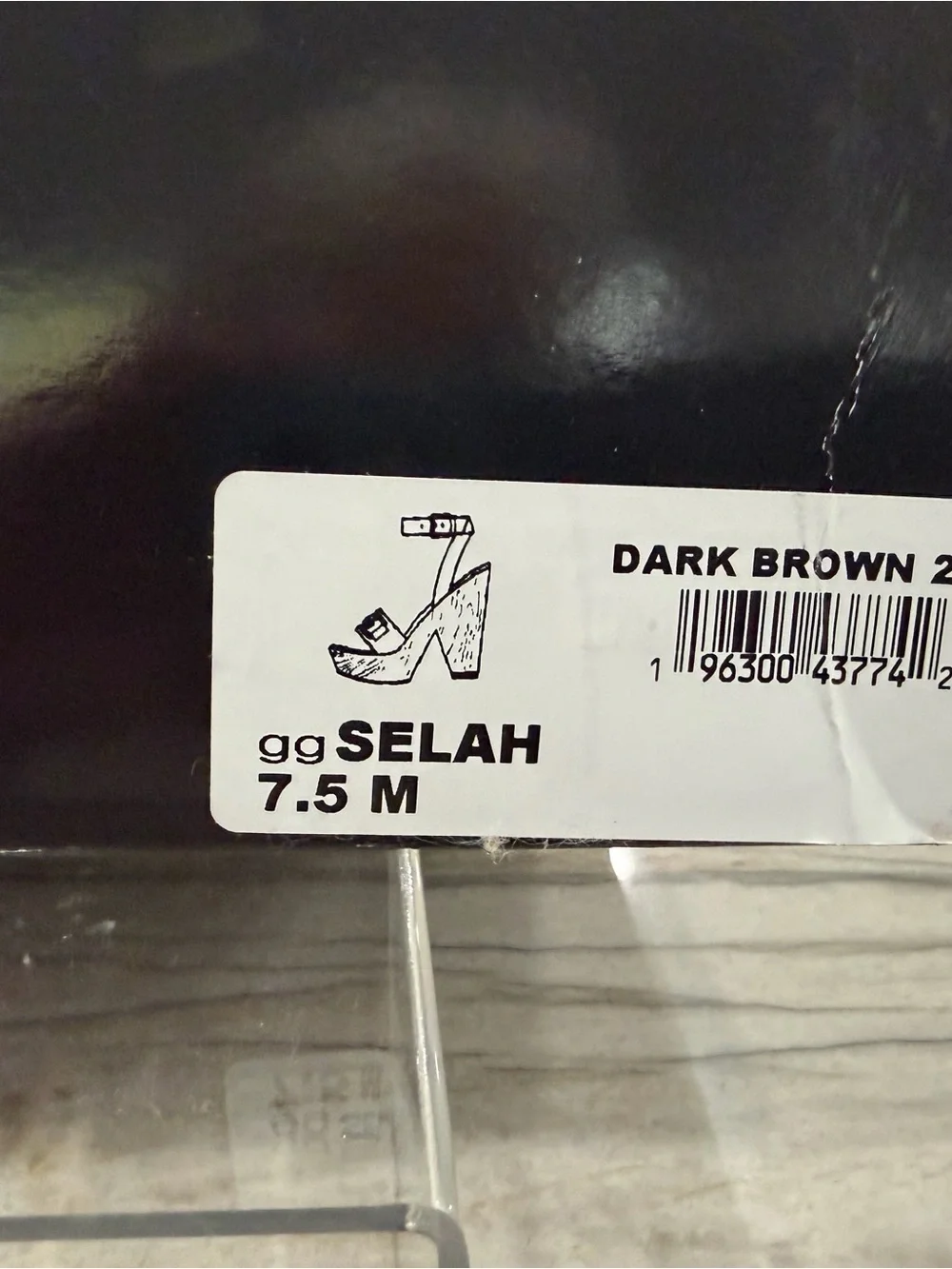 GBG Los Angeles by GUESS Selah Brown Logo Platform Heels Sandals Size 7.5